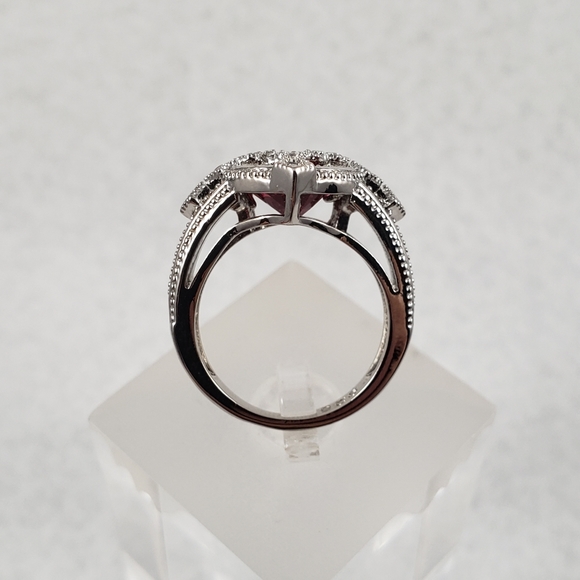 Sterling Silver Caged Red Ring - Picture 4 of 8